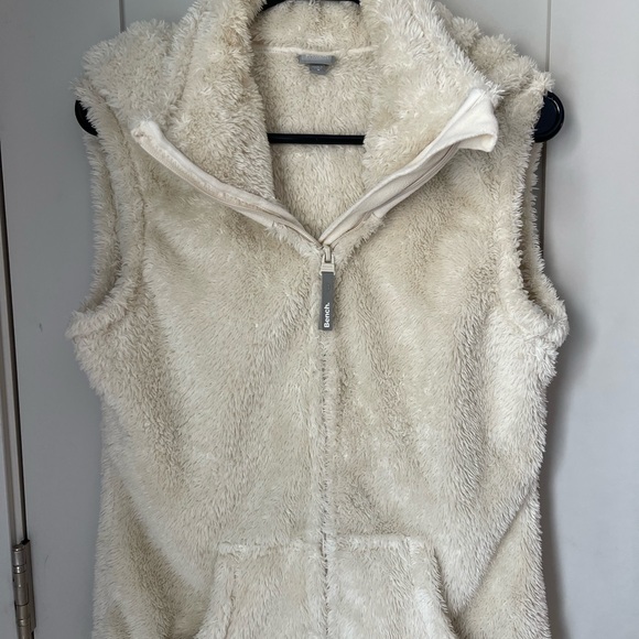 BENCH Arctic Vest Women’s Size Small‎ Hood Cozycore Fuzzy - Picture 1 of 8